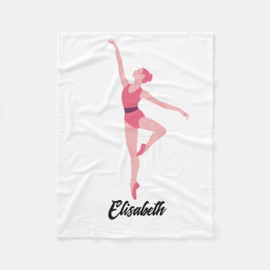 Couverture Polaire Danse ballerine personnalisation (Devant)