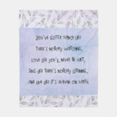 Couverture Polaire Danse comme personne ne regarde (Devant)