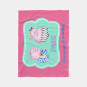 Couverture Polaire Danse comme personne ne regarde de joyeux cochons  (Devant)