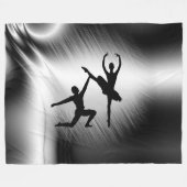 Couverture Polaire Danse de couple de ballet (Devant (Horizontal))