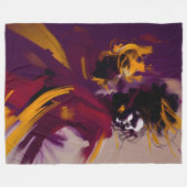 Couverture Polaire Danse de l'esprit – Figure abstraite expressive (Devant (Horizontal))