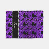 Couverture Polaire Danse de salon pourpre de parties scintillantes (Devant (Horizontal))