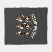 Couverture Polaire Danse de sorcière Halloween Feelin 'Witchy (Devant (Horizontal))