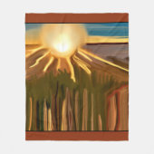 Couverture Polaire Danse des cactus art Abstrait (Devant)