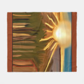 Couverture Polaire Danse des cactus art Abstrait (Devant (Horizontal))