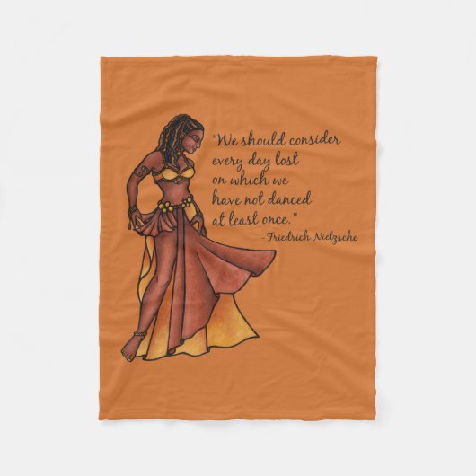 Couverture Polaire Danse du ventre Citation chaque jour (Devant)