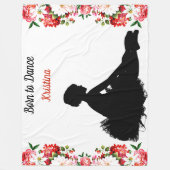 Couverture Polaire Danse Floral "Born to Dance" Personnalisé (Devant)