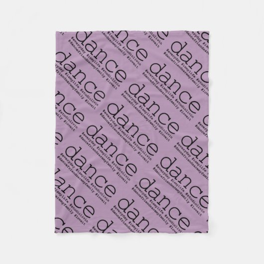 Couverture Polaire Danse Hashtags (Devant)