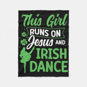 Couverture Polaire Danse Irlandaise Cette Fille Court Sur Jésus Et Ir