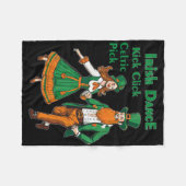 Couverture Polaire Danse Irlandaise Kick Click Danse St Patrick's Day (Devant (Horizontal))