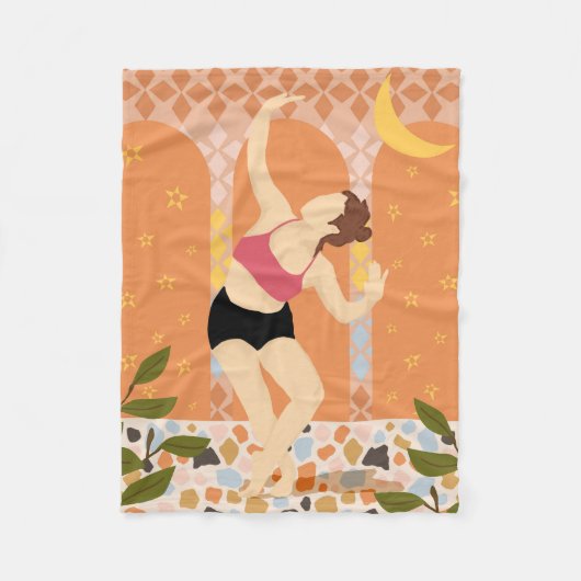 Couverture Polaire Danse Lune (Devant)