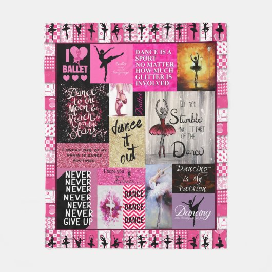 Couverture Polaire Danse - ma passion Ballet Danser Ballerinas Girl (Devant)