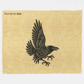 Couverture Polaire Danse Norse Raven (Devant (Horizontal))