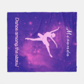 Couverture Polaire Danse Parmi Les Étoiles Ballerina Galaxy (Devant (Horizontal))