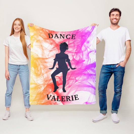 Couverture Polaire Danse Pastel Aquarelle Blanche polaire (En situation)