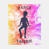 Couverture Polaire Danse Pastel Aquarelle Blanche polaire (Devant)