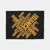 Couverture Polaire Danse typographique (Devant (Horizontal))