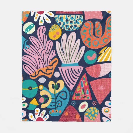 Couverture Polaire Danse Whimsical Garden (Devant)