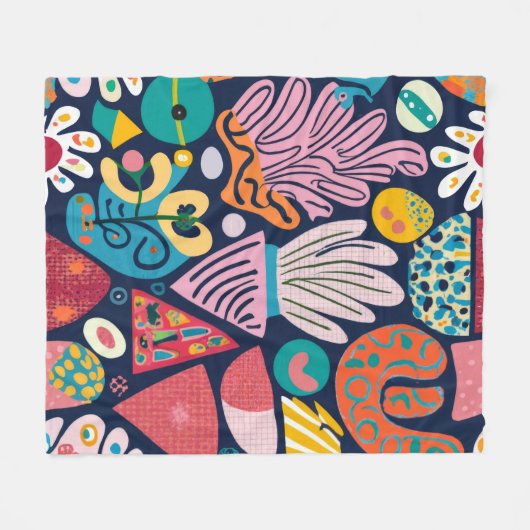 Couverture Polaire Danse Whimsical Garden (Devant (Horizontal))