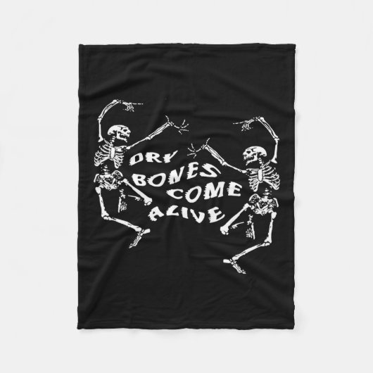 Couverture Polaire Danser Squelette Os Sèches Venez Vivants Bible Ver (Devant)