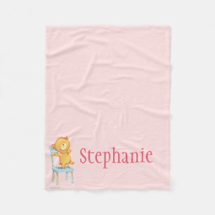 Couverture Polaire Danses et jeux jaunes d'ours sur la chaise