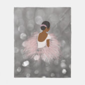 Couverture Polaire Danseur afro-américain de Ballerina (Devant)