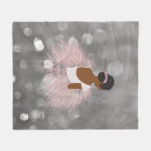 Couverture Polaire Danseur afro-américain de Ballerina (Devant (Horizontal))