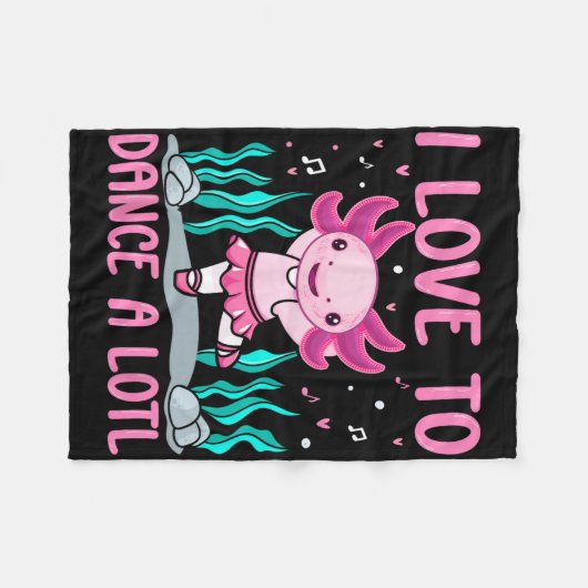 Couverture Polaire Danseur Axolotl - J'Aime Danser Un Lotl Dancing Ax (Devant (Horizontal))