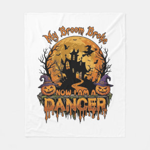 Couverture Polaire Danseur de balai cassé Halloween Maison hantée Cit