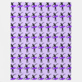 Couverture Polaire Danseur de ballet violet Ballerina Danse Pointe Ch (Devant)