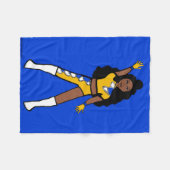 Couverture polaire Danseur Jaune & Bleu 2 (Devant (Horizontal))