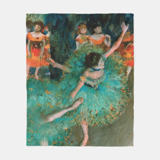 Couverture Polaire Danseurs en vert par Edgar Degas (Devant)
