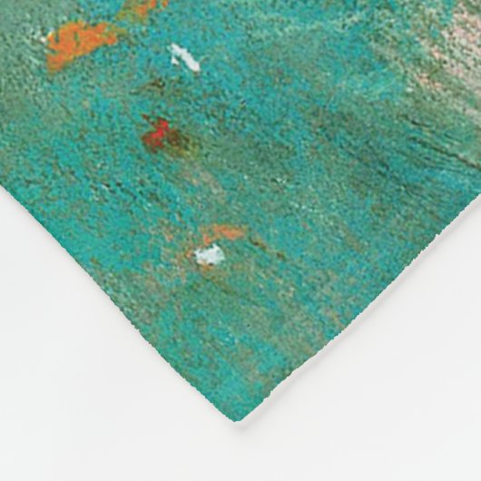 Couverture Polaire Danseurs en vert par Edgar Degas (Coin)