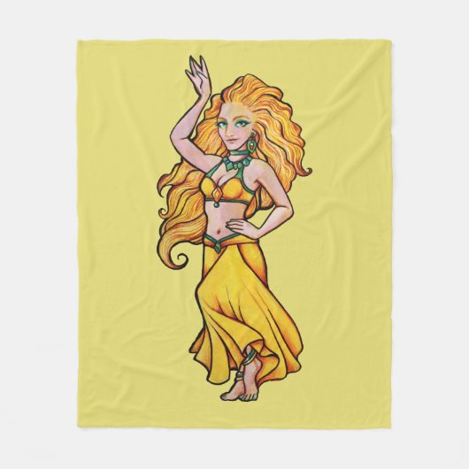 Couverture Polaire Danseuse du ventre de Golden (Devant)