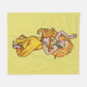 Couverture Polaire Danseuse du ventre de Golden (Devant (Horizontal))