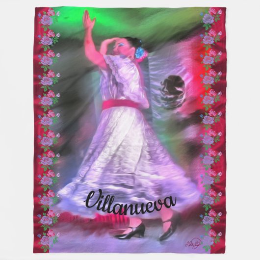 Couverture Polaire Danseuse mexicaine 0175 (Devant)