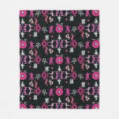 Couverture Polaire Danseuse rose Motif Décor Maison (Devant)