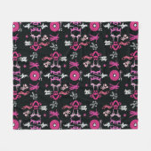 Couverture Polaire Danseuse rose Motif Décor Maison (Devant (Horizontal))
