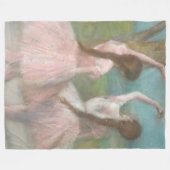 Couverture Polaire Danseuses en rose Edgar Degas (Devant (Horizontal))