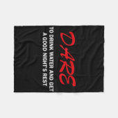 Couverture Polaire Dare To Drink Water And Get A Good Night's Rest  (Devant (Horizontal))