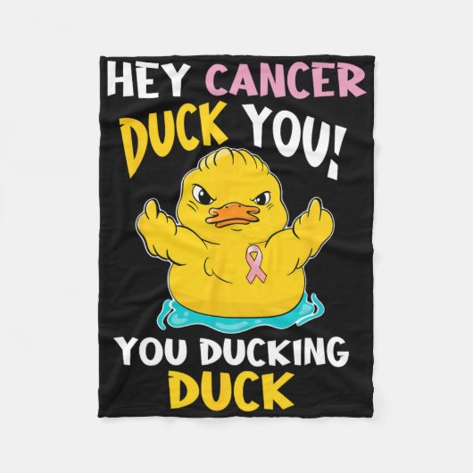 Couverture Polaire Daring Duckie - Guerrier du cancer du sein (Devant)