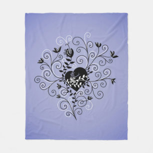 Couverture Polaire Dark Abstrait Whimsical Fixe Coeur brisé