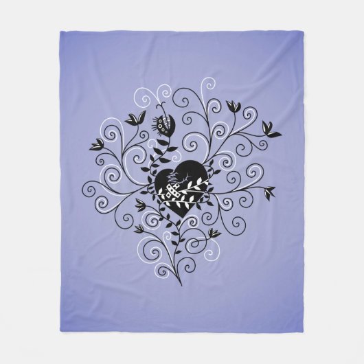 Couverture Polaire Dark Abstrait Whimsical Fixe Coeur brisé (Devant)