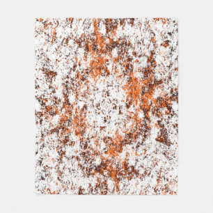 Couverture Polaire Dark brown grunge background. Black white orange o