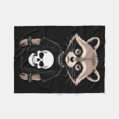 Couverture Polaire Dark Emo Raccoon With Skull Punk Style Alternative (Devant (Horizontal))
