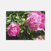 Couverture Polaire Dark rose peonies (Devant (Horizontal))