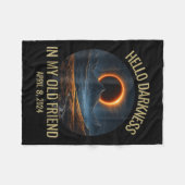 Couverture Polaire Darkness My Old Friend Funny 2024 Solar Eclipse (Devant (Horizontal))