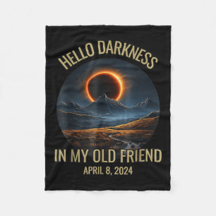 Couverture Polaire Darkness My Old Friend Funny 2024 Solar Eclipse