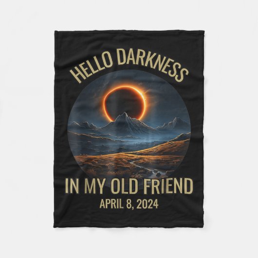 Couverture Polaire Darkness My Old Friend Funny 2024 Solar Eclipse (Devant)