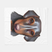 Couverture Polaire Darling Dachshund (Devant (Horizontal))